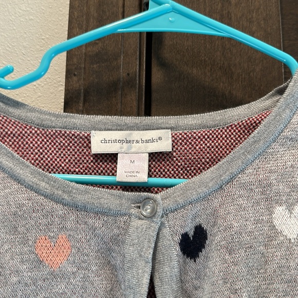 Medium Christopher and Banks Heart Cardigan - Picture 2 of 3